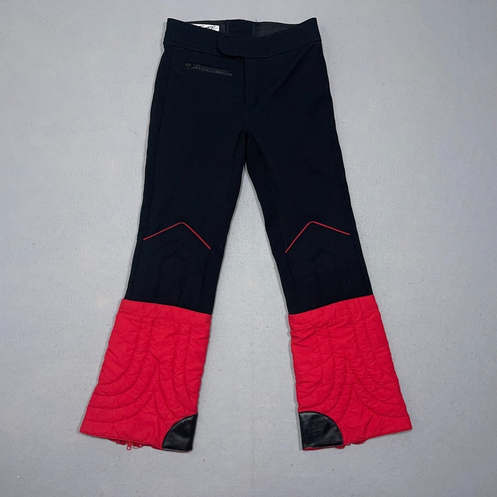 Vintage Profile Ski Pants Kids Size 12 Bootcut  Fit Black Red‎ Winter Sports
